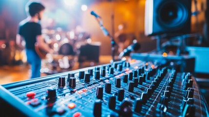 Live music performance concert venue event capture urban environment close-up view sound engineering experience