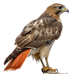Obraz premium Red-Tailed Hawk isolated on transparent background cutout, Png, Cutout
