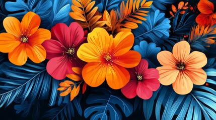 Abstract Floral Patterns for New Year 2025 Theme. Generative AI