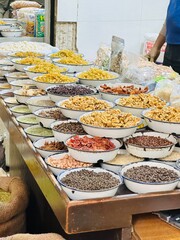 Bowls of Spices at Market