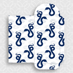 Chinese new year 2025 lucky red envelope money pocket on color background for the year of the Snake