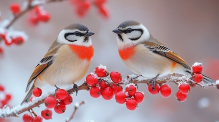 Pareja de pájaros coloridos, concepto de amor y pareja.