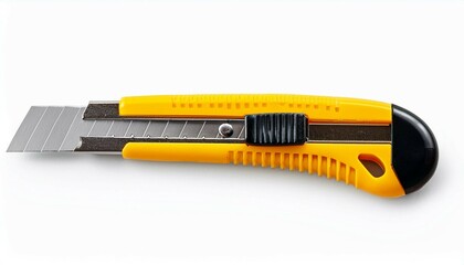 yellow knife isolated on white