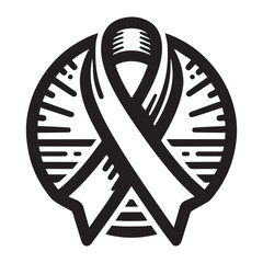 awareness ribbon vector white color background
