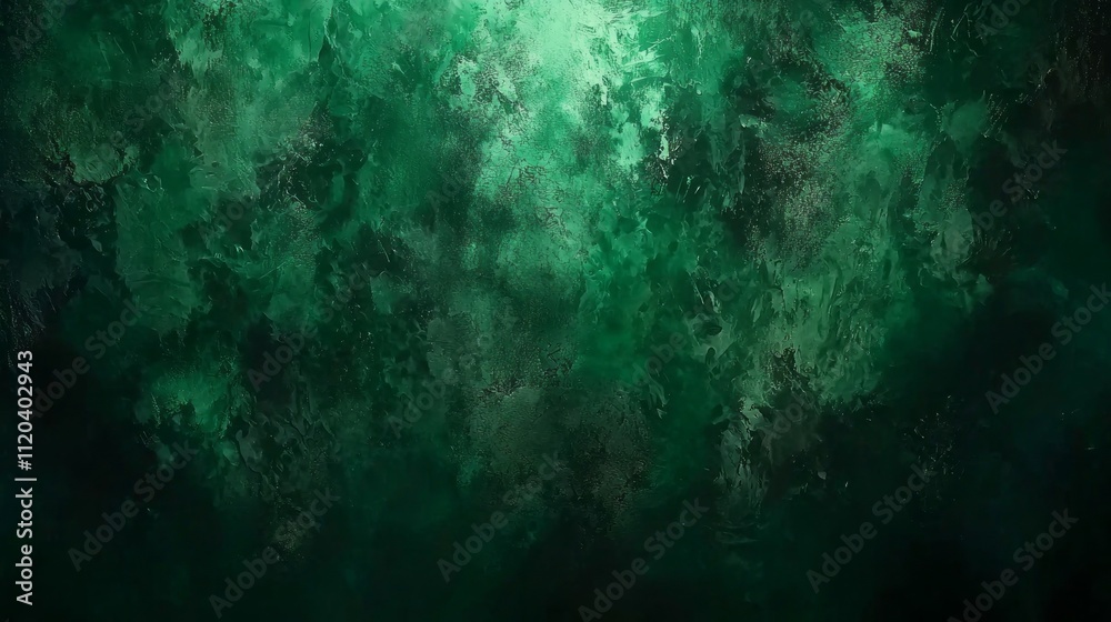 Poster Captivating layers of dark light green swirl together, creating an atmospheric backdrop that evokes a sense of mystery and depth. Shadows dance amid the rich textures, inviting interpretation