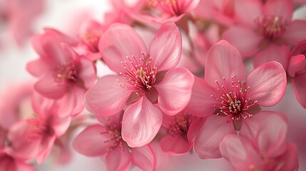 Obraz premium Peach blossom flowers isolated on a white background