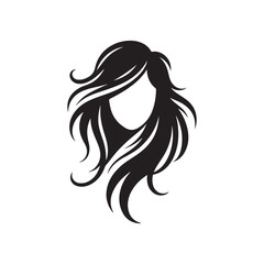Minimalist Hair Silhouette Design for Modern Graphic Creators