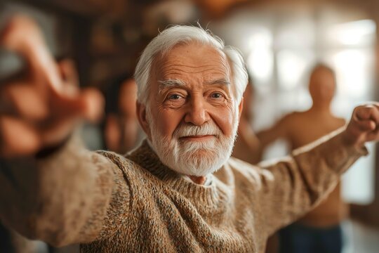 Group learning sign language at a community center workshop