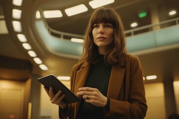 Engineer tests aerodynamic properties of wind turbine blade in modern wind tunnel facility