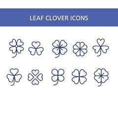 set of leaf clover icon vector design , clover icon