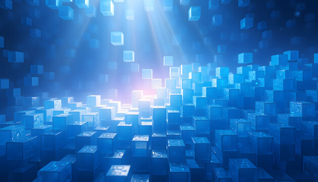 Png background with blue cube patterns