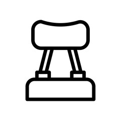 Car headrest icon Thin line art collection