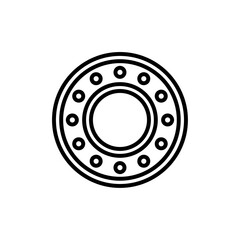 Car bearing icon Thin line art collection