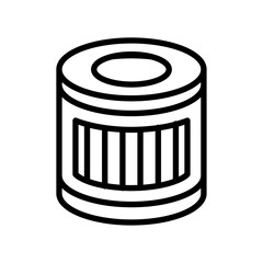 Car oil filter icon Thin line art collection