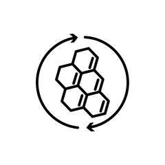 Obraz premium Collagen icon Thin line art collection