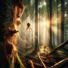 spider in the forest