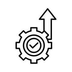 Efficiency icon Thin line art collection