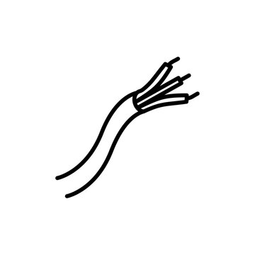 black cable wires icon clip art preview