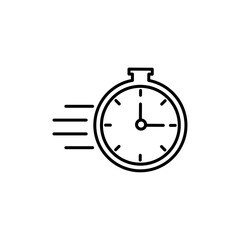 Fast time icon Thin line art collection