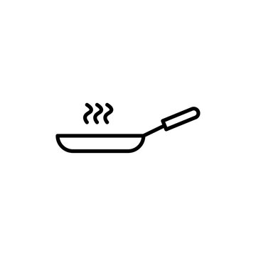 recommend clip art: Frying pan icon Thin line art collection