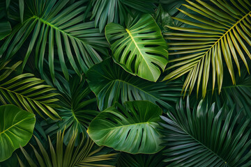 Fototapeta premium Aerial view of a tropical rainforest