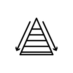 Hierarchy pyramid icon Thin line art collection