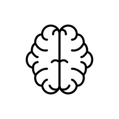 Human brain icon Thin line art collection