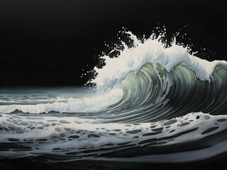 wave crashing on the beach