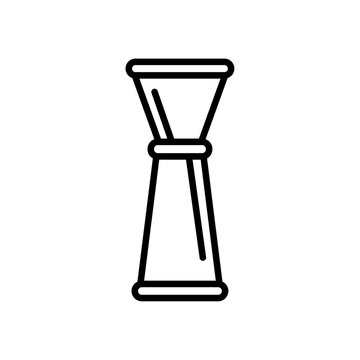 black line art cocktail jigger clip art preview