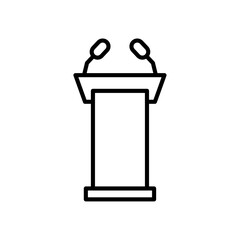 Lectern icon Thin line art collection