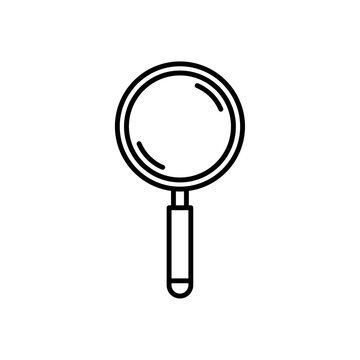 recommend clip art: Loupe icon Thin line art collection