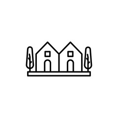 Neighborhood icon Thin line art collection