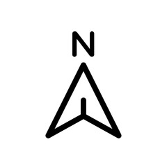 North icon Thin line art collection