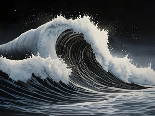 wave crashing on the beach