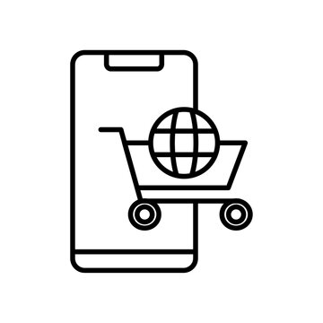 recommend clip art: Online sales icon Thin line art collection
