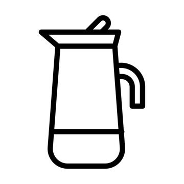 recommend clip art: Percolator icon Thin line art collection