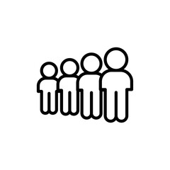 Queue icon Thin line art collection