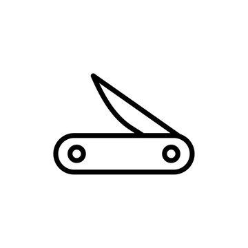 recommend clip art: Pocket knife icon Thin line art collection