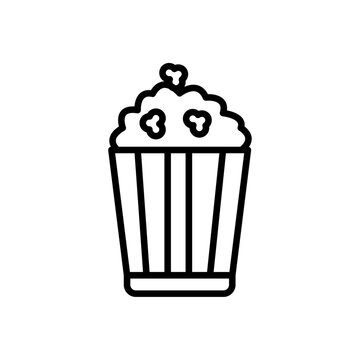 recommend clip art: Popcorn icon Thin line art collection