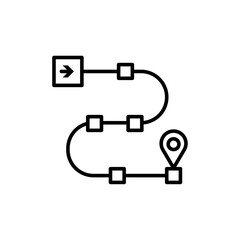 Roadmap icon Thin line art collection