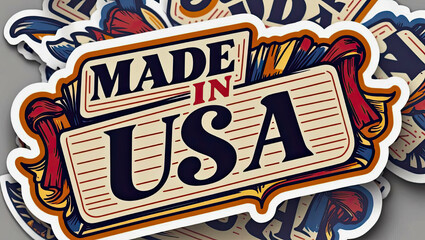 Usa made stickersunique graphic designs celebrating american craftsmanship in creative environment