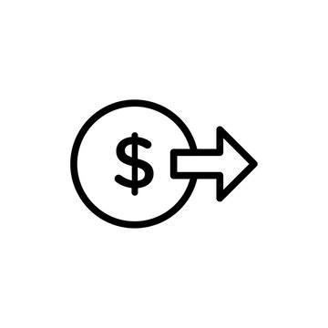 recommend clip art: Send money icon Thin line art collection