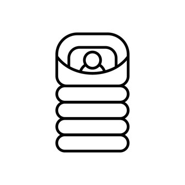 sleeping bag person outline black clip art preview