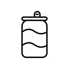 Soda can icon Thin line art collection