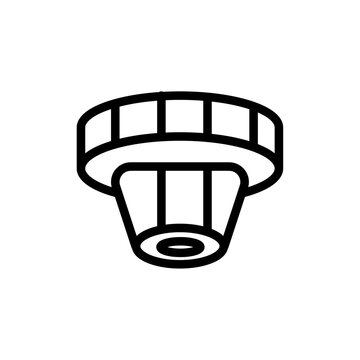 recommend clip art: Smoke detector icon Thin line art collection