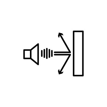 speaker sound waves hitting wall clip art preview