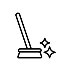 Sweeping icon Thin line art collection