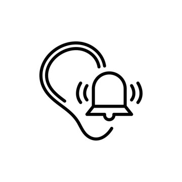 recommend clip art: Tinnitus awareness icon Thin line art collection