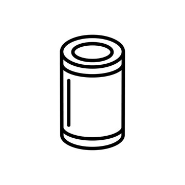 recommend clip art: Tin can icon Thin line art collection