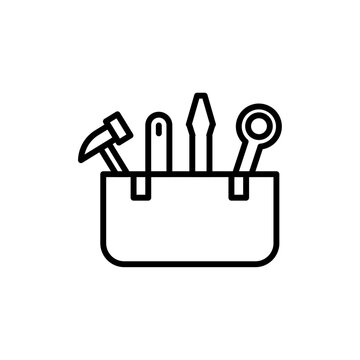 recommend clip art: Tools box icon Thin line art collection